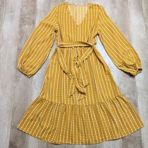 Yellow Long Sleeve Dress Size Small